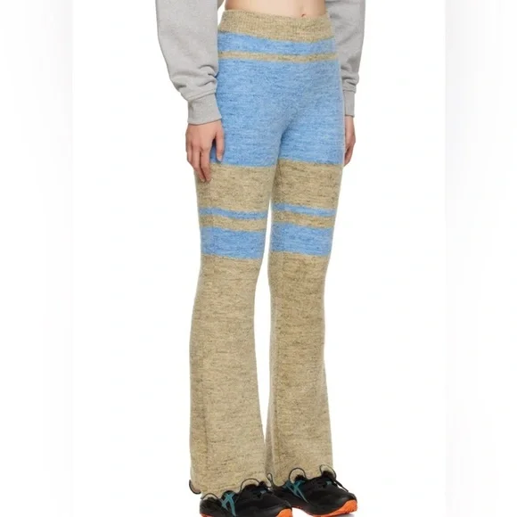 ANDERSSON BELL Khaki & Blue Senya Color Block Lounge Pants - Size L/XL - Picture 3 of 11